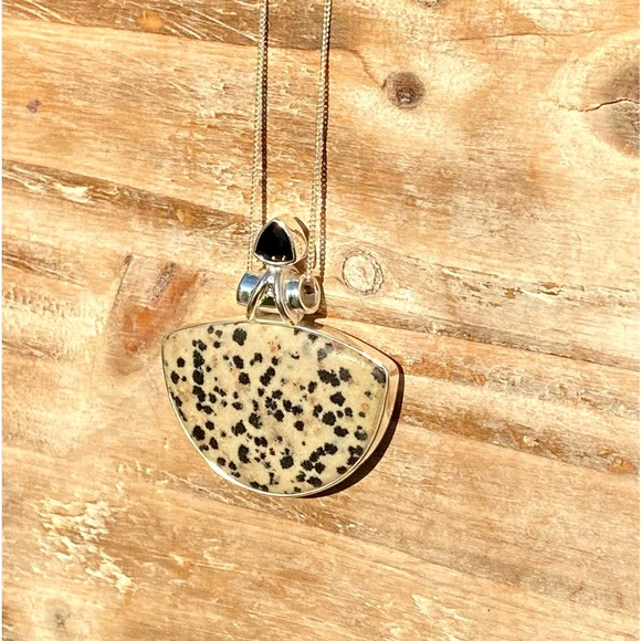 Dalmatian Jasper & Onyx Necklace - Picture 13 of 16